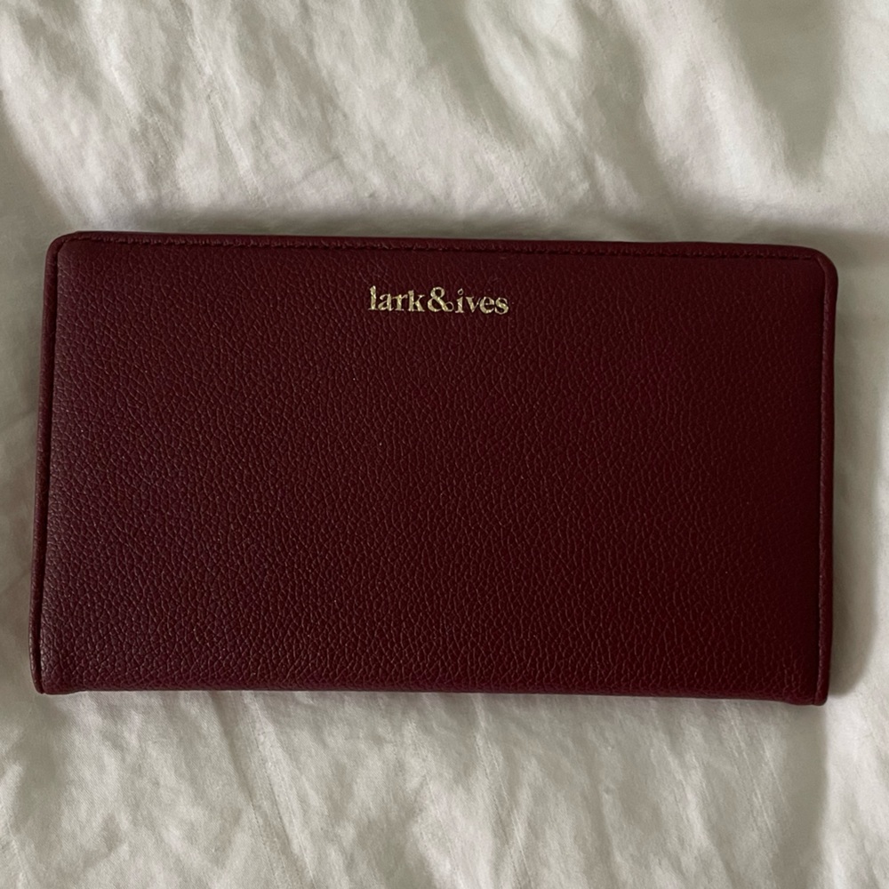 Lark & Ives burgundy wallet